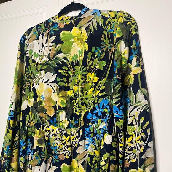 J. Crew 100% Silk Floral Flounce Hem Dress - Picture 14 of 16